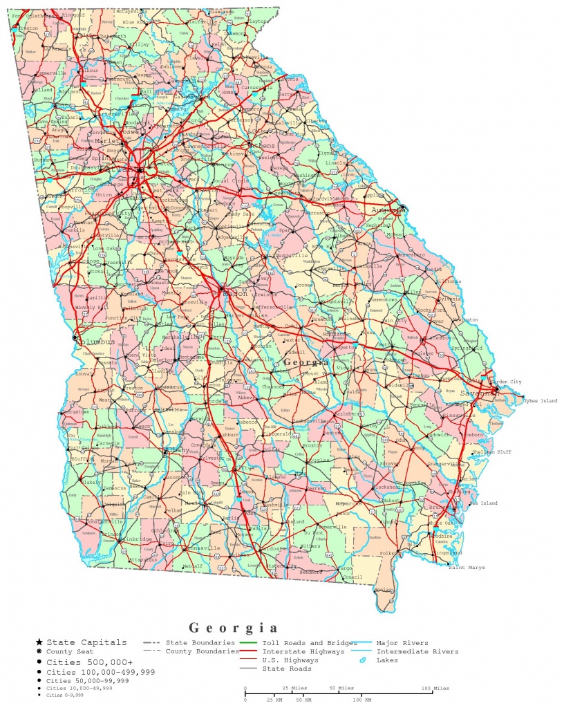 Macon Topographic Maps, Ga - Usgs Topo Quad 32082A1 At 1:250,000 Scale - Printable Map Of Macon Ga