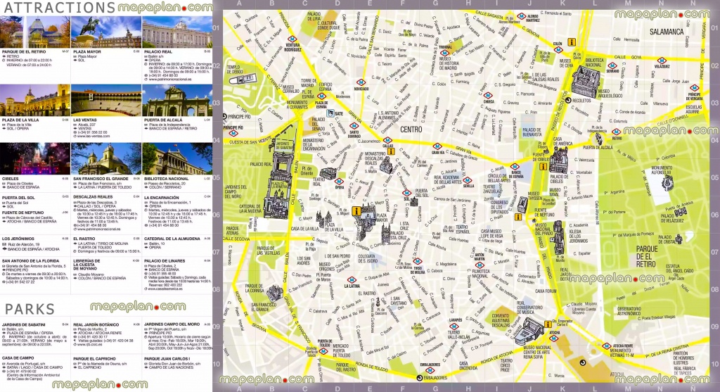 Madrid Maps - Top Tourist Attractions - Free, Printable City Street - Madrid City Map Printable