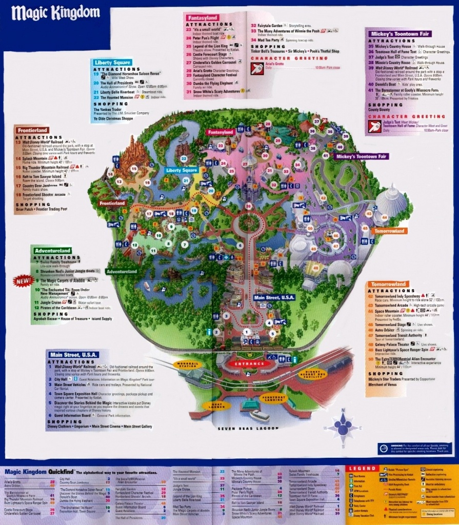 Magic Kingdom - Florida Theme Parks - Map Of Magic Kingdom Orlando Florida