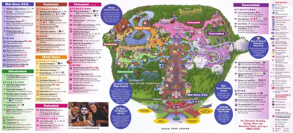 Magic Kingdom Guidemaps - Printable Maps Of Disney World Parks