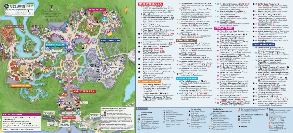 Magic Kingdom Park Map - Walt Disney World - Disney Parks Florida Map