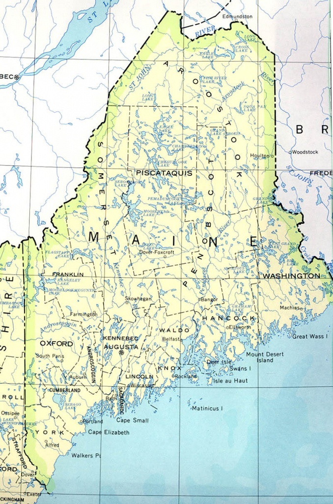 Maine Base Map - Printable Map Of Maine Lighthouses