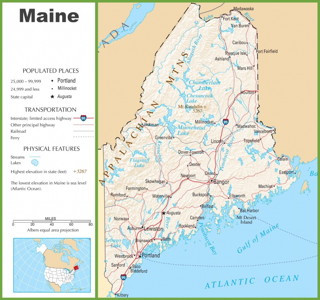 Maine Highway Map - Maine State Map Printable