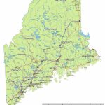 Maine State Route Network Map. Maine Highways Map. Cities Of Maine   Maine State Map Printable