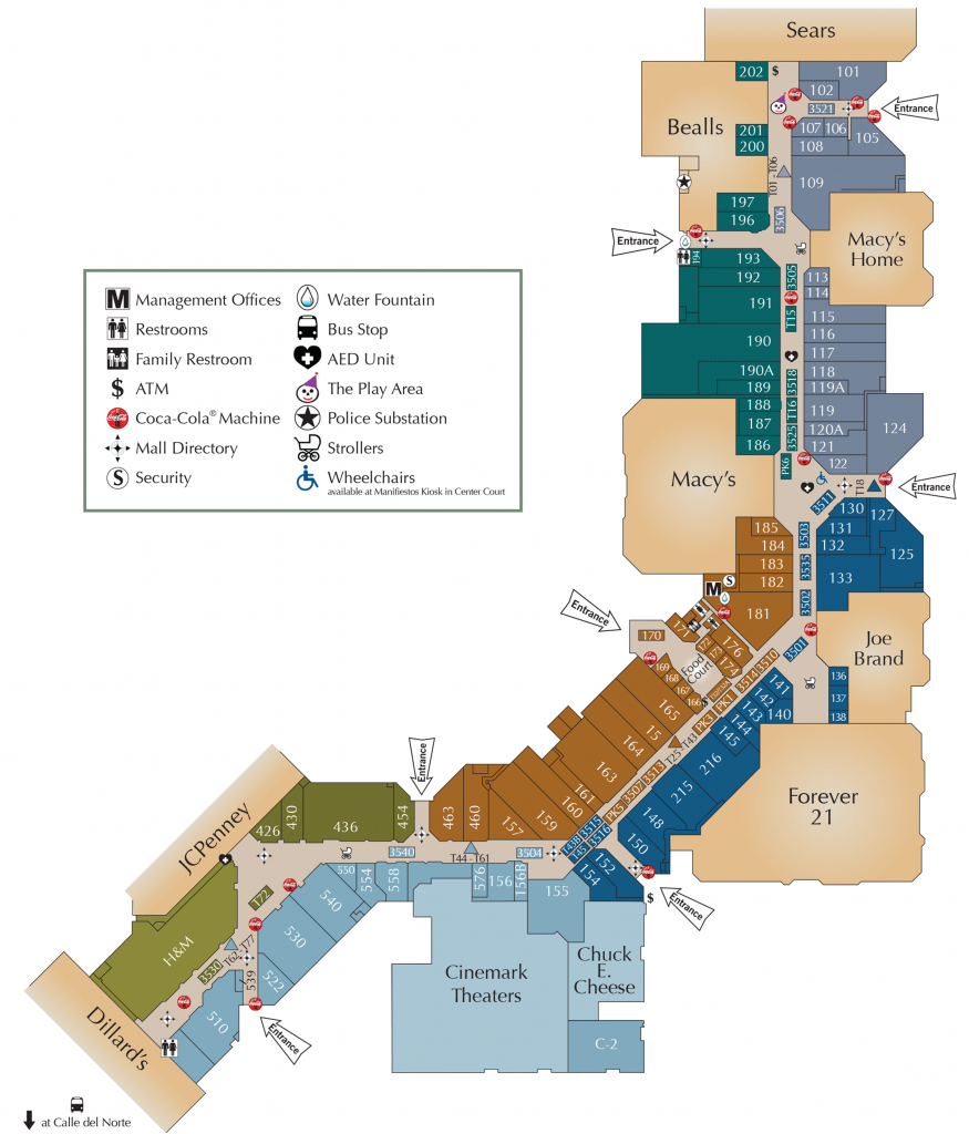 Mall Directory | Mall Del Norte - Allen Texas Outlet Mall Map