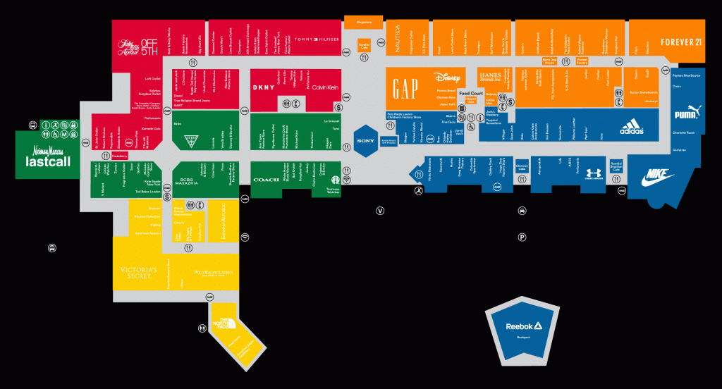 Mall Map For Orlando International Premium Outlets®, A Simon Mall - Florida Outlet Malls Map