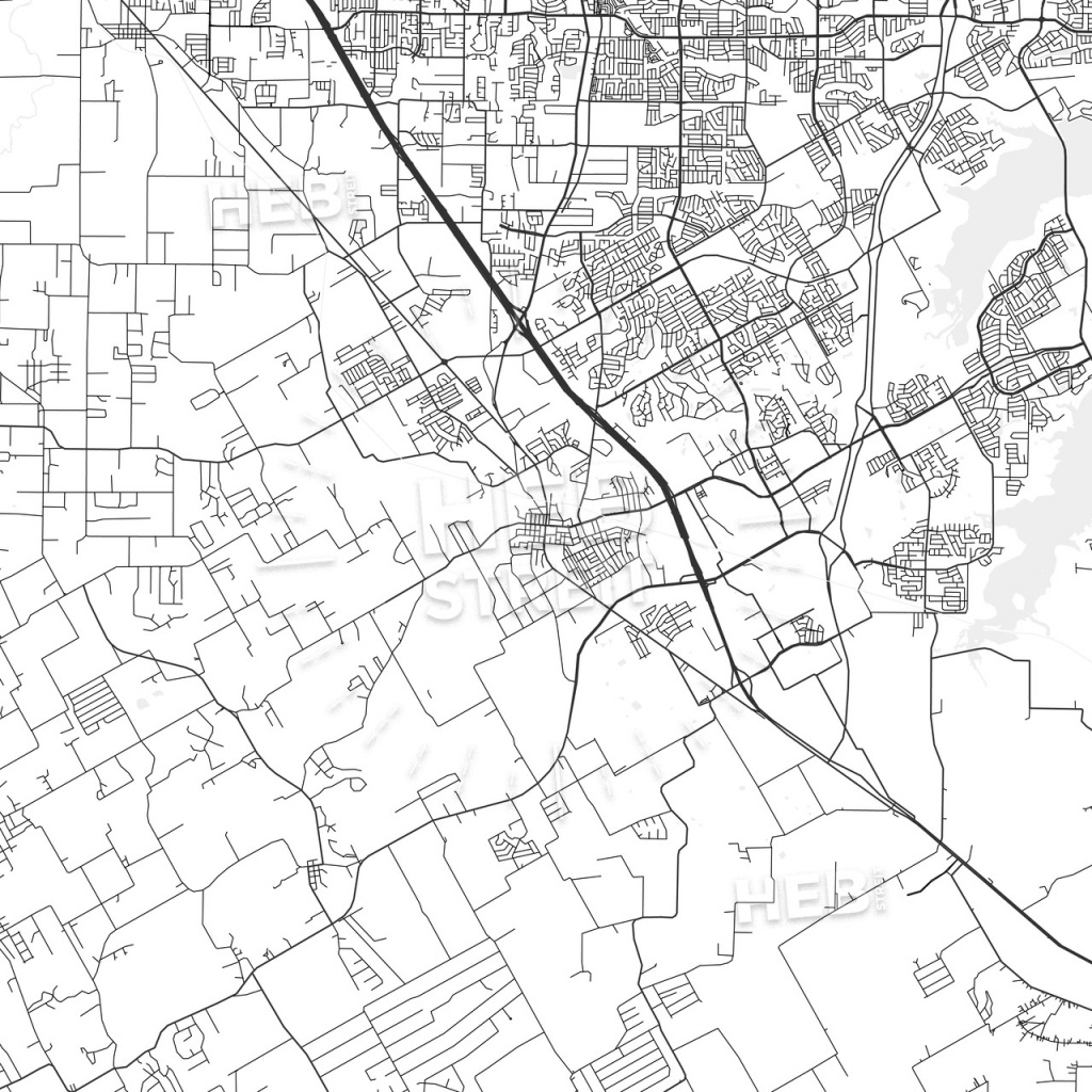 Mansfield, Texas - Area Map - Light | Hebstreits Sketches - Mansfield Texas Map