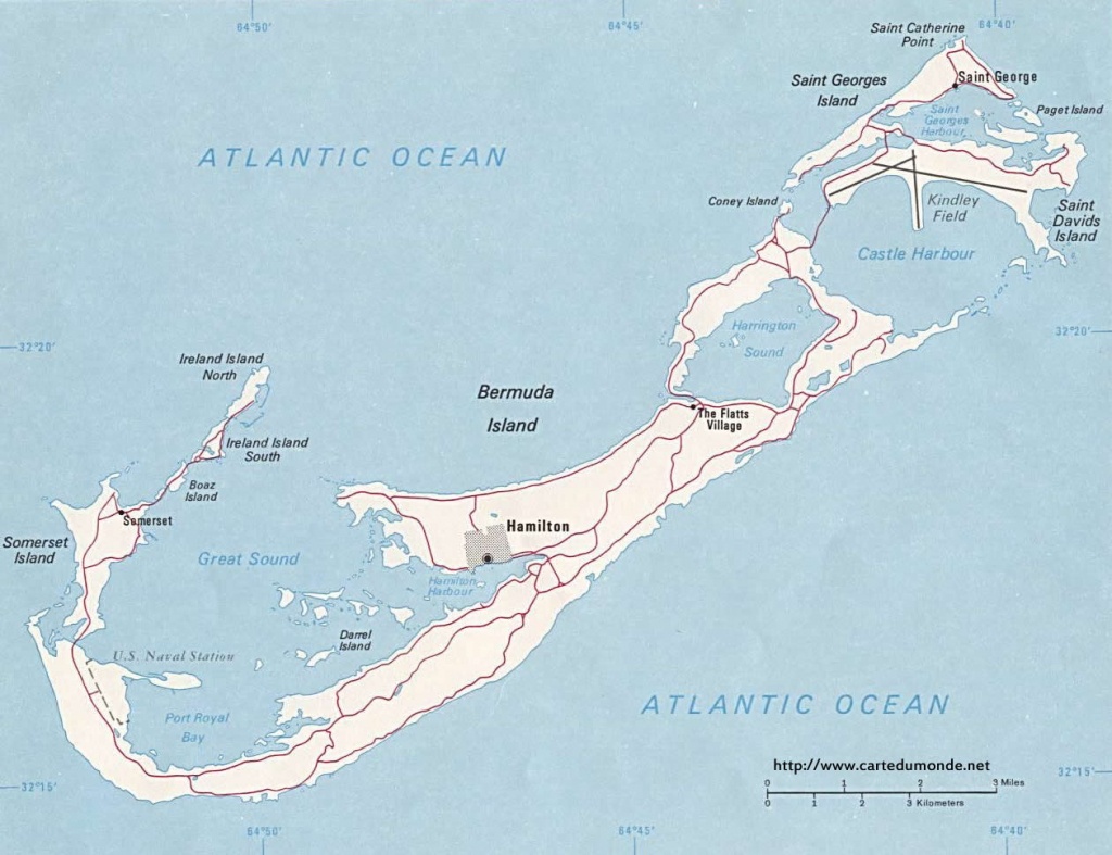 Map Bermuda, Country Map Bermuda - Printable Map Of Bermuda