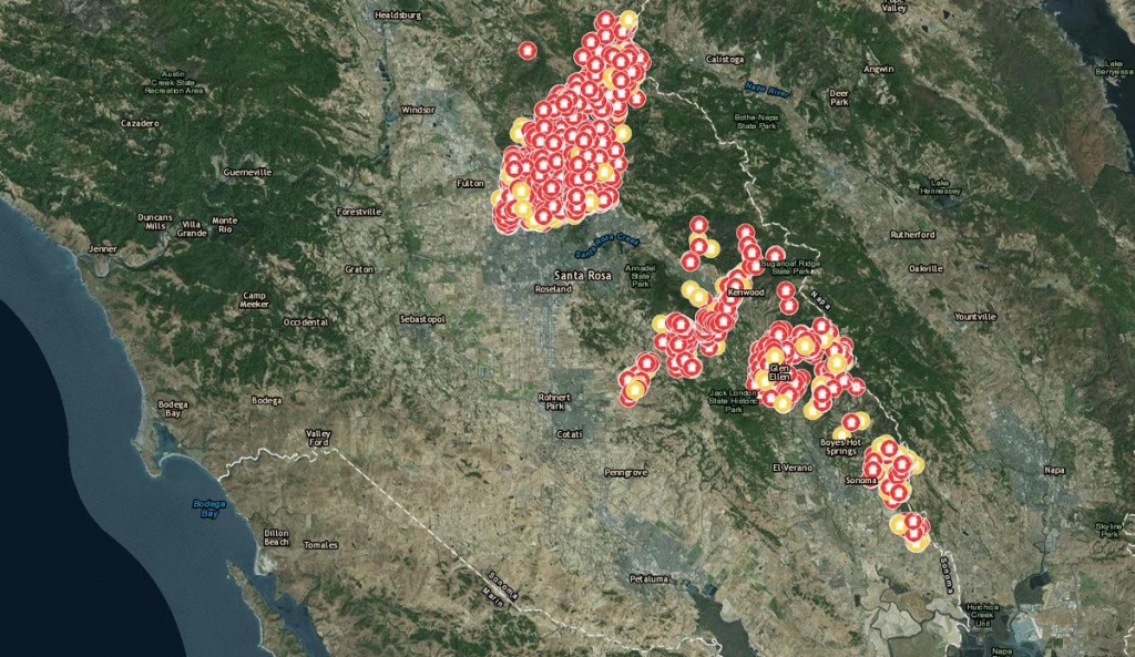 Map: Buildings Damaged, Destroyed In October California Fire Siege - California Fire Damage Map
