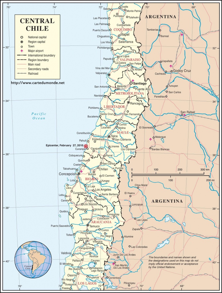 Map Chile, Country Map Chile - Printable Map Of Chile