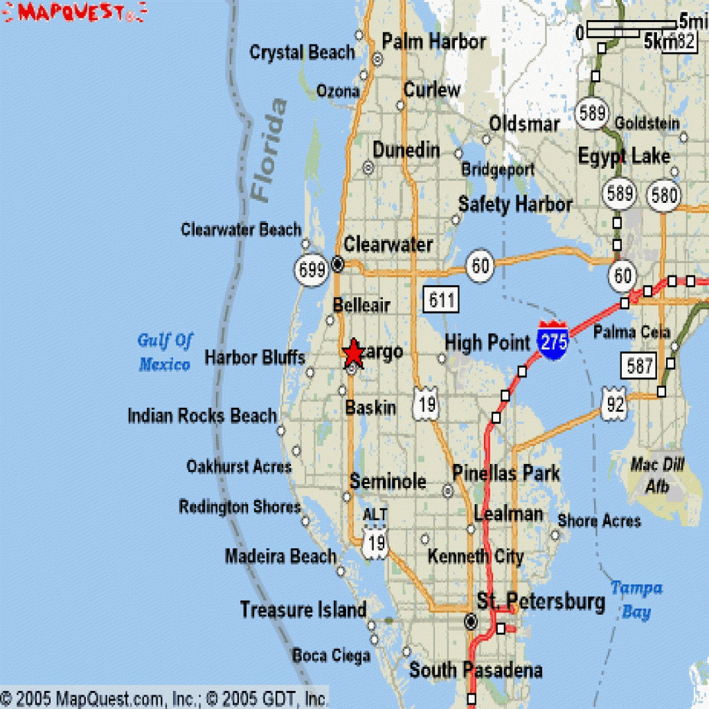 Map Clearwater Florida | D1Softball - Map Of Clearwater Florida And Surrounding Areas