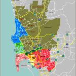 Map Defining Major Districts Of San Diego   City Map Of San Diego California
