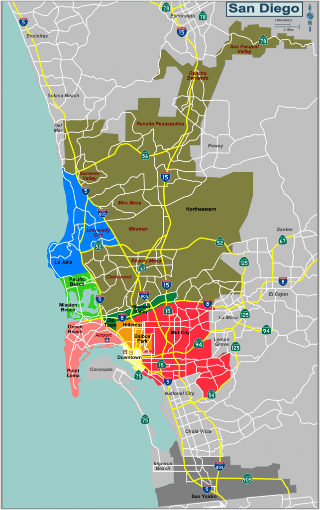 City Map Of San Diego California