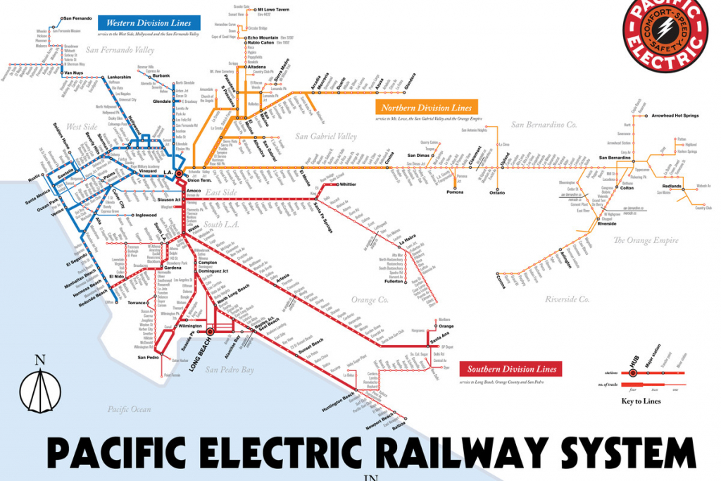 Map Details La&amp;#039;s Red Car Streetcar Lines - Curbed La - Southern California Train Map