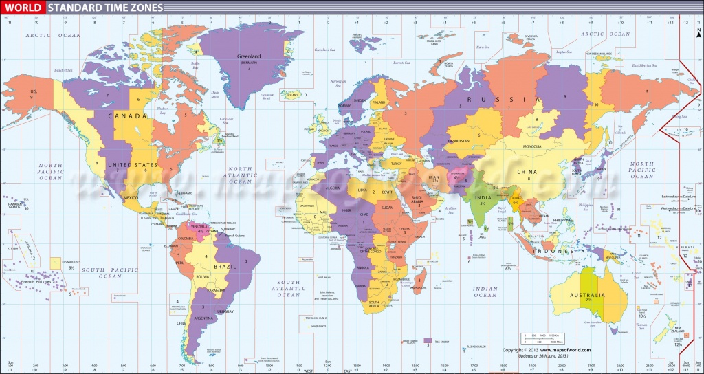 Time Zones Of The World Map Large Version Printable Time Zone Map 