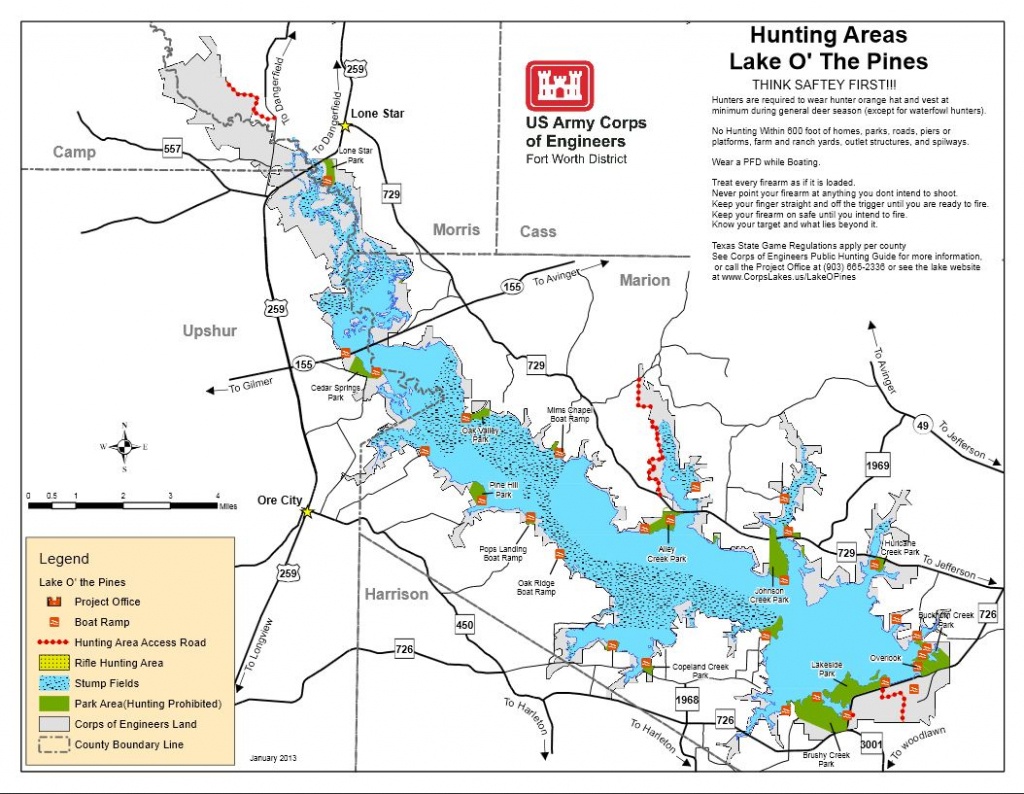Map | Lake O&amp;#039; The Pines - Texas Lake Maps Fishing