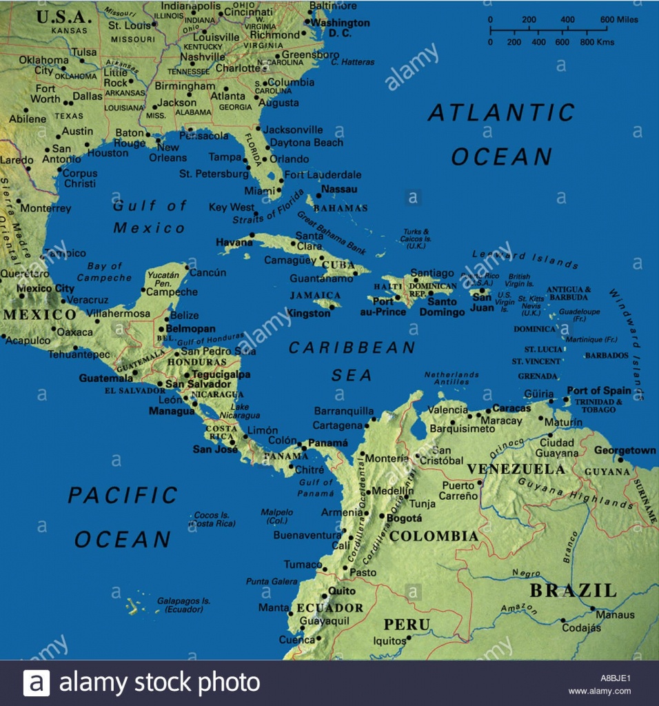 Map Maps Usa Florida Canada Mexico Caribbean Cuba South America - Map Of Florida And Caribbean