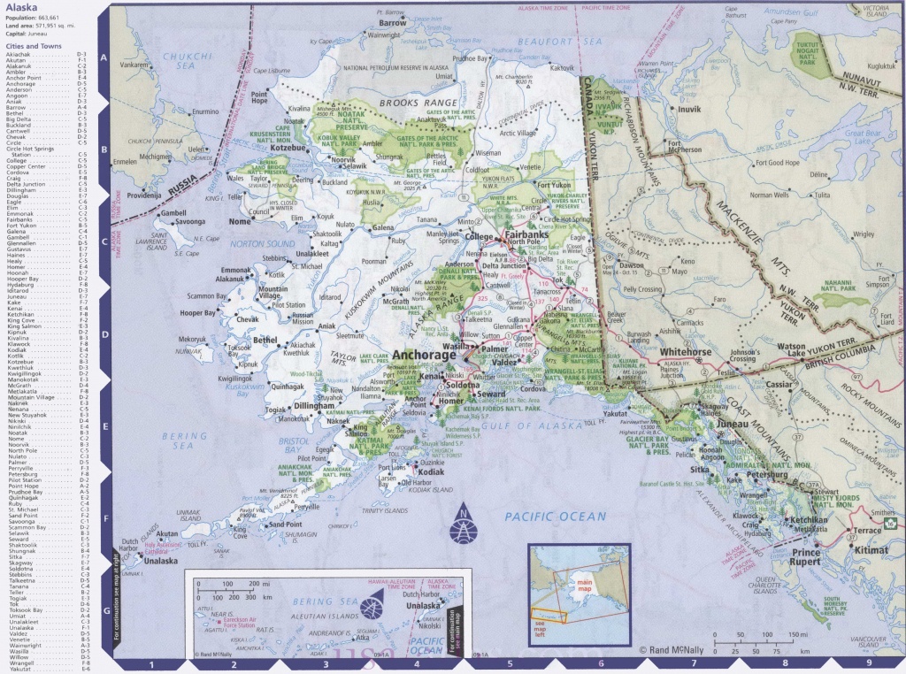Map Of Alaska With Cities And Towns - Printable Map Of Alaska With Cities And Towns
