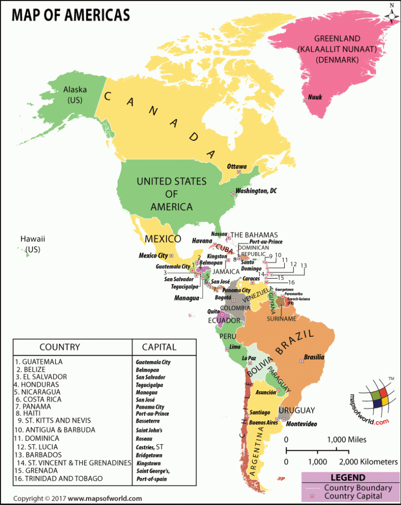 Map Of Americas | Print In 2019 | South America Map, America, Map - Printable Map Of The Americas