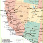 Map Of Arizona, California, Nevada And Utah   Road Map Of California And Nevada
