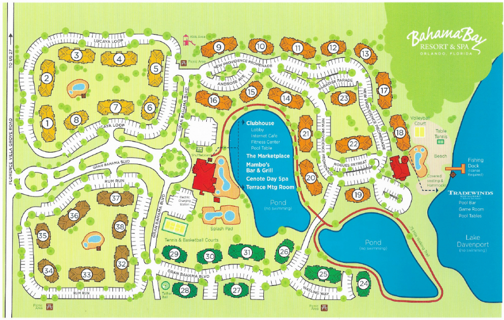 Map Of Bahama Bay Resort And Spa Orlando Florida - Disney Florida - Florida Resorts Map