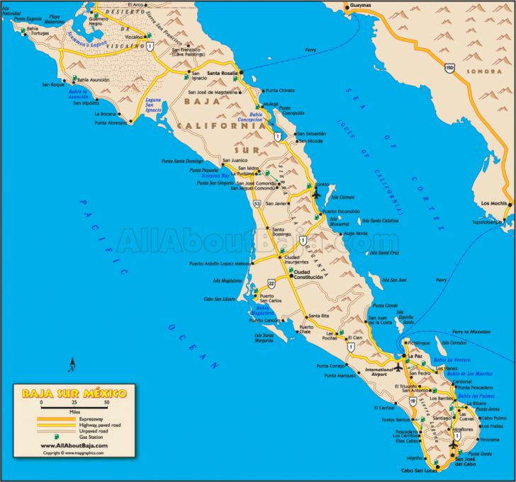 Map Of Baja California Mexico