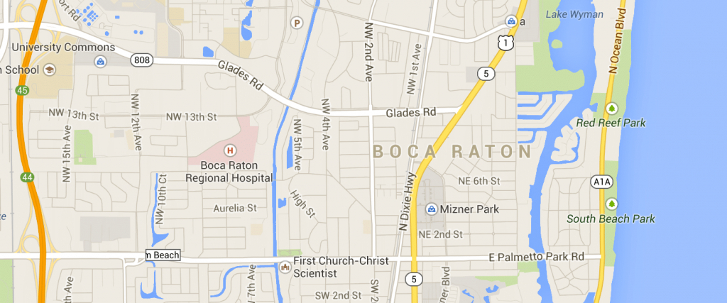 Map Of Boca Raton Fl | Compressportnederland - Boca Florida Map