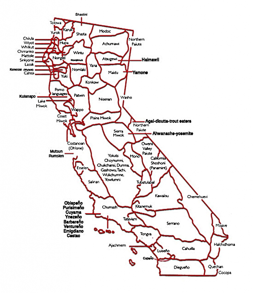 Map Of California Indian Tribes - Google Search | California History - Southern California Native American Tribes Map