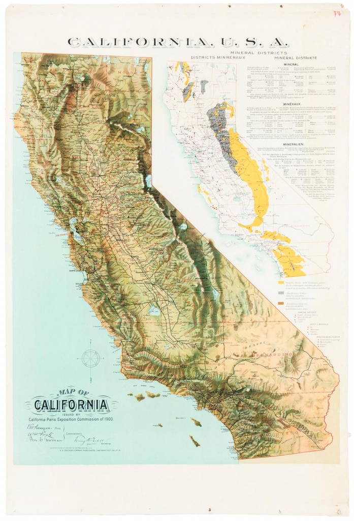 Map Of California Issuedcalifornia-Paris Exposition Commission - California Desert Map