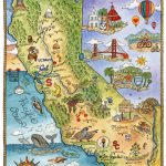 Map Of California Map Art Print 8 X 10 | Etsy   California Map Art