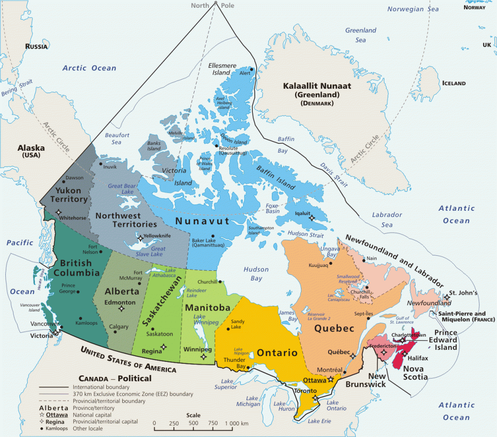 Map Of Canada, Canada Map, Canada City Map, Canada Map With City And - Printable Map Of Canada
