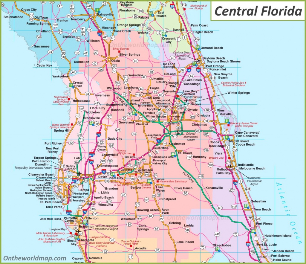 Map Of Central Florida Map Of Central Florida 