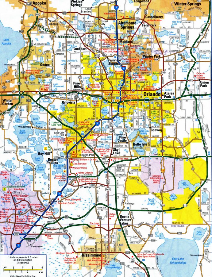 Road Map Of Orlando Florida