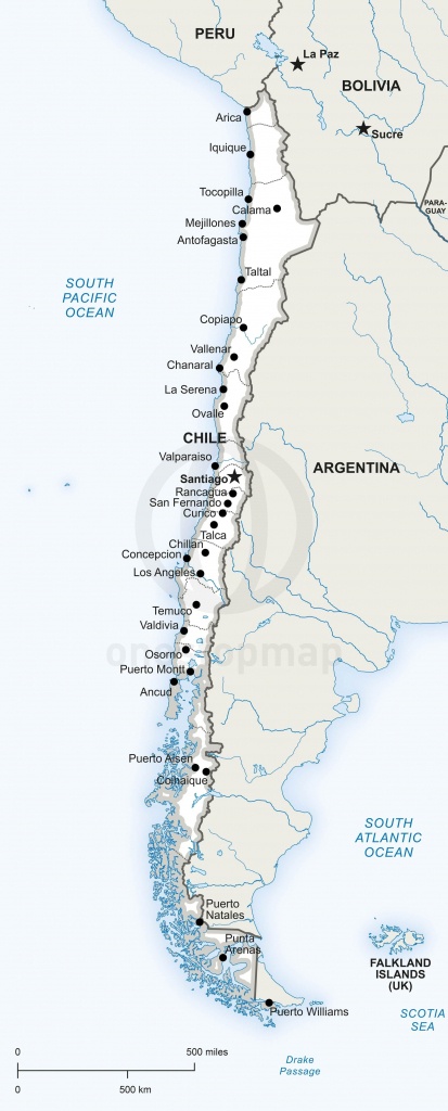 Map Of Chile Political | Cartographie | Cartographie - Printable Map Of Chile