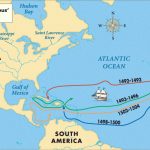 Map Of Christopher Columbus' Voyages | World History Chapter 16   Printable Map Of Christopher Columbus Voyages