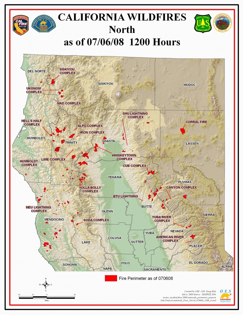 Map Of Current Fires In Northern California | Secretmuseum - Current Fire Map California