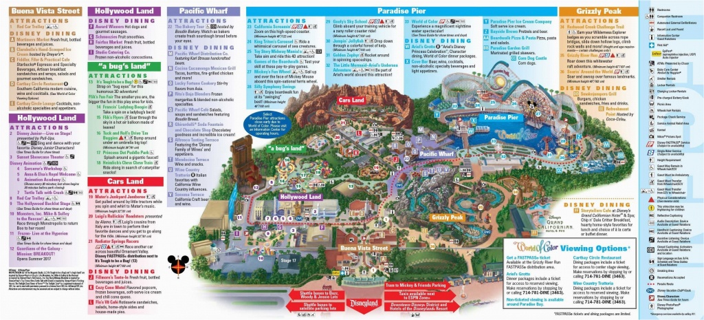 Map Of Disney California Adventure Park | Secretmuseum - California Adventure Map 2017