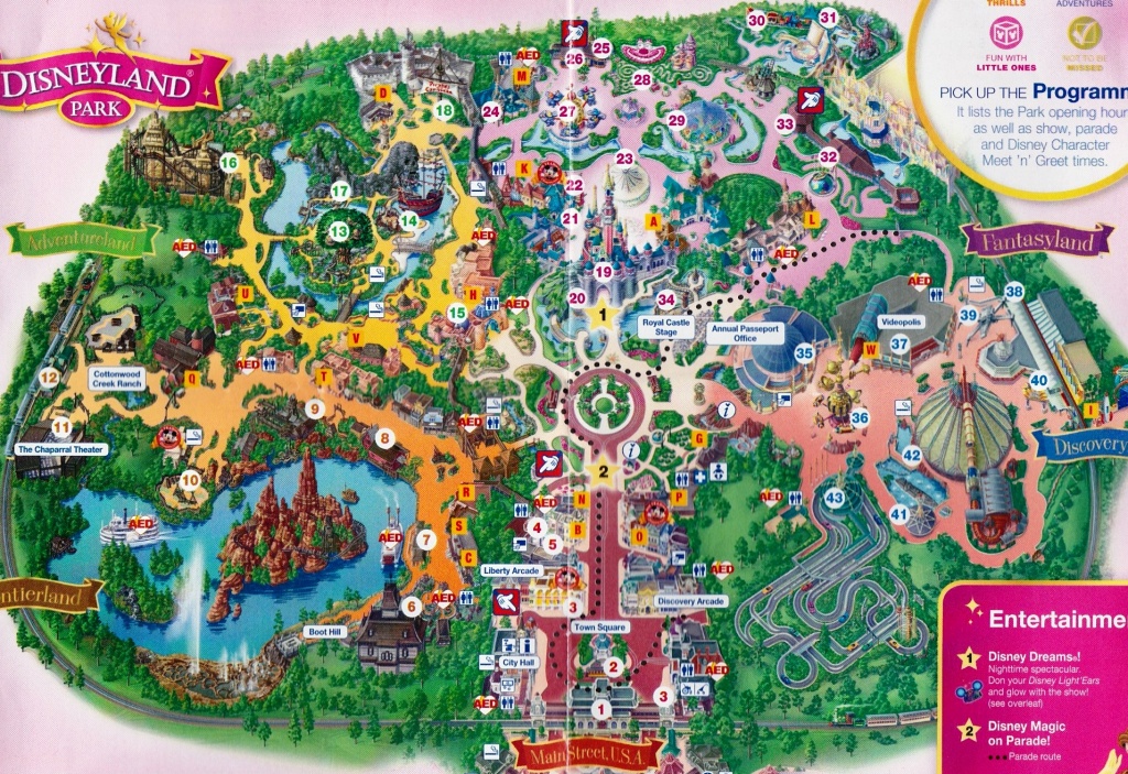 Map Of Disneyland Paris And Walt Disney Studios Regarding Disneyland - Printable Disneyland Map 2015