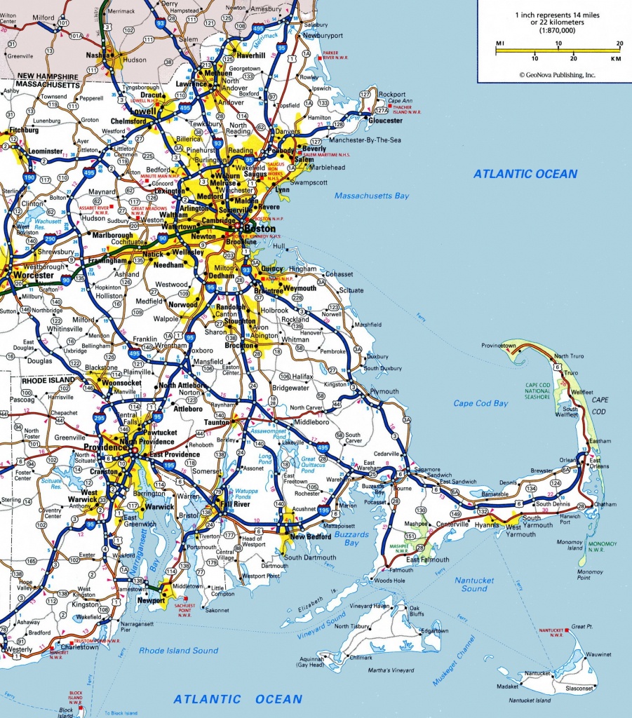 Map Of Eastern Massachusetts - Printable Map Of Massachusetts Towns