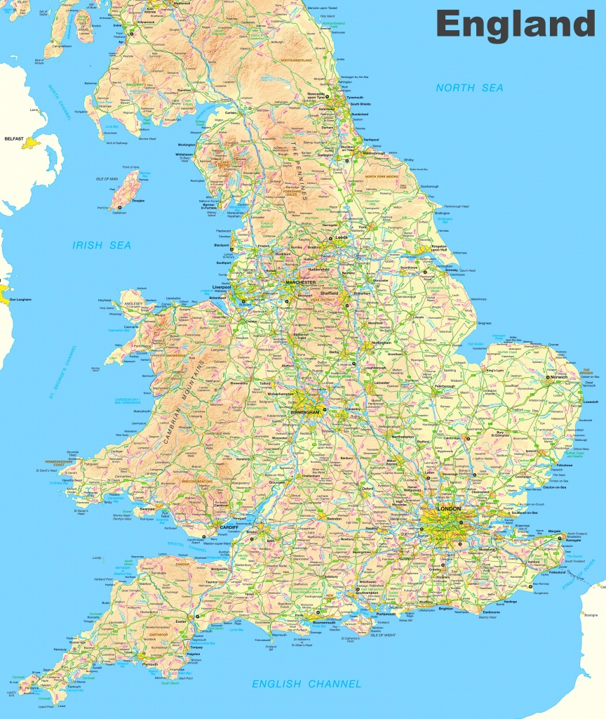 Map Of England And Wales - Printable Map Of England