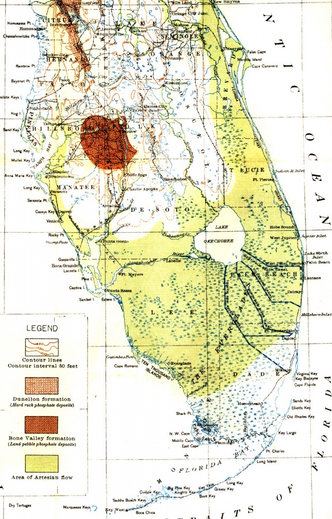 Map Of Everglades Drainage, 1913 - Florida Everglades Map