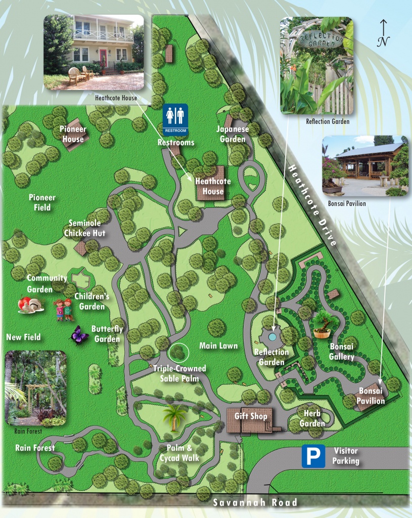 Map Of Exhibits - Heathcote Botanical Gardens - Florida Botanical Gardens Map