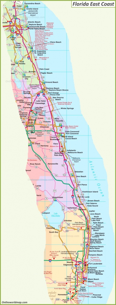 Map Of Eastern Florida Beaches