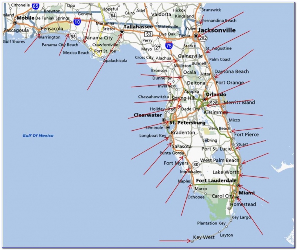 Map Of Florida Gulf Coast Beach Cities - Uncategorized : Resume - Map Of Florida Gulf Coast