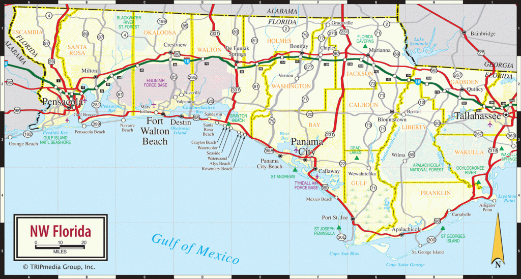 Map Of Florida Panhandle | Add This Map To Your Site | Print Map As - Gulf Coast Cities In Florida Map