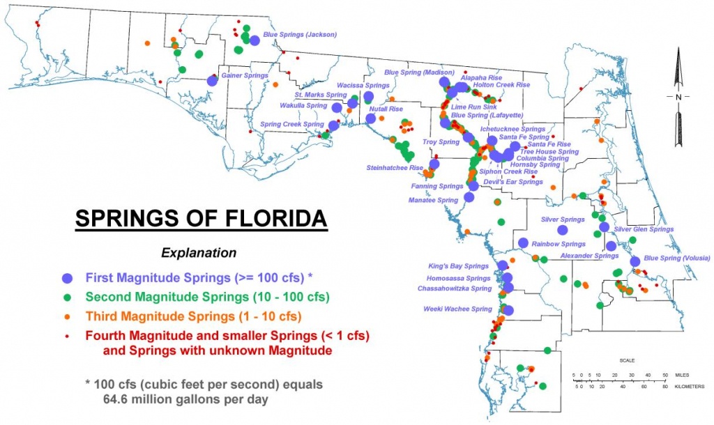 Map Of Florida Springs | Download Them And Print - Springs Map Florida