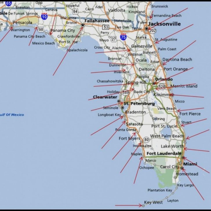Map Of West Coast Of Florida Usa