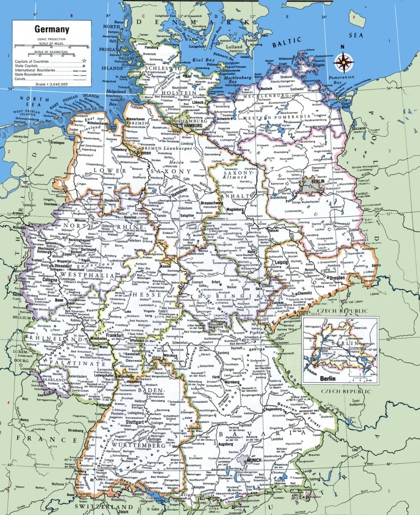 Map Of Germany With Cities And Towns - Free Printable Map Of Germany