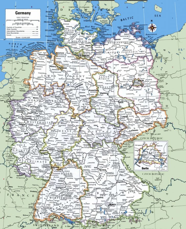 Large Printable Map Of Germany