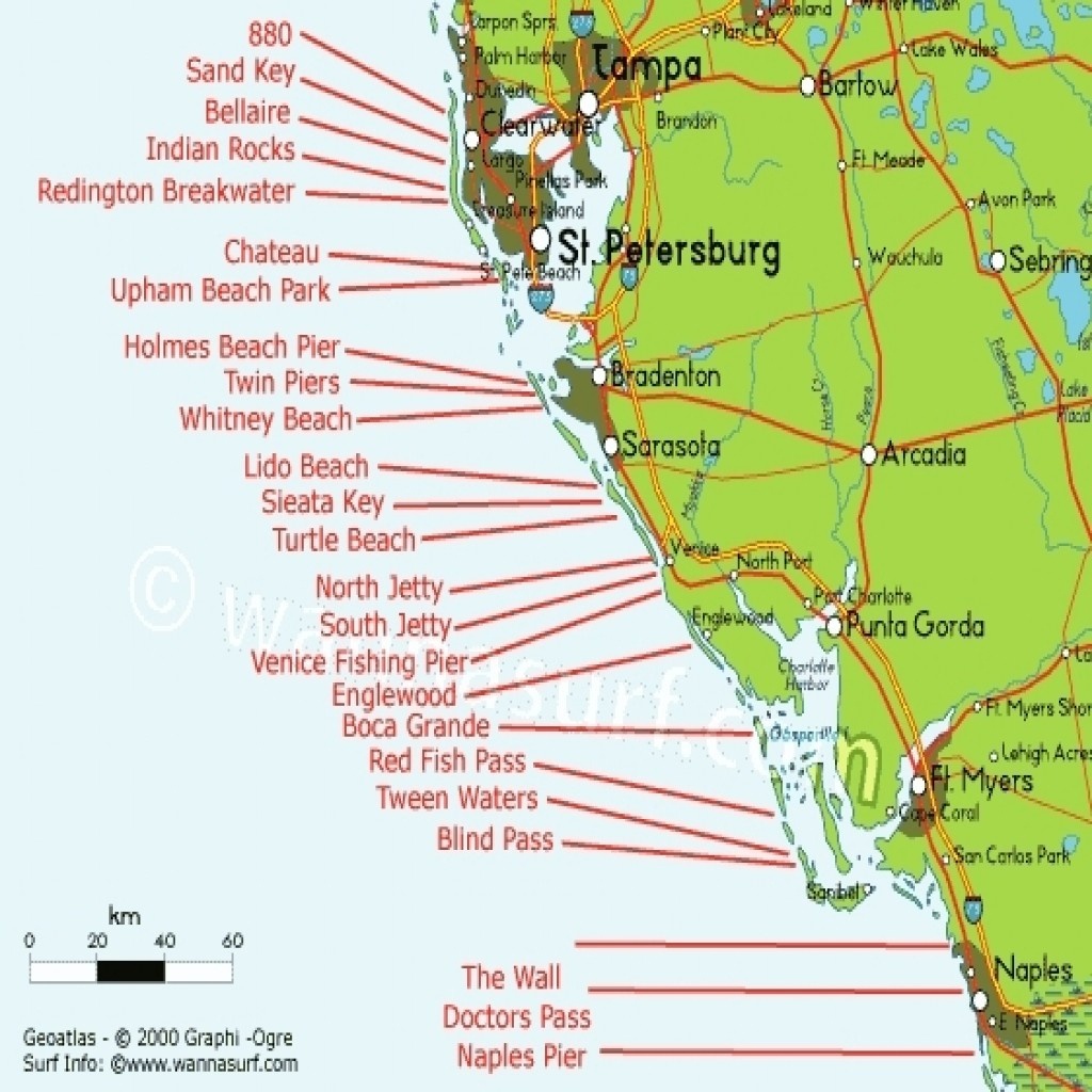 Map Of Gulf Coast States West Florida Free Regarding | D1Softball - Map Of Florida West Coast